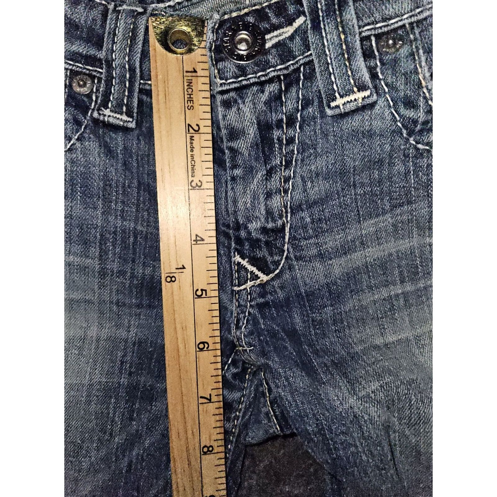 Vintage VINTAGE Big Star Casey K Capris Jeans Women 26 Blue Low Rise Embroidered Cowgirl Capris (28x20) Pattern Solid Shoes N/A Size ONE SIZE - 6 Thumbnail