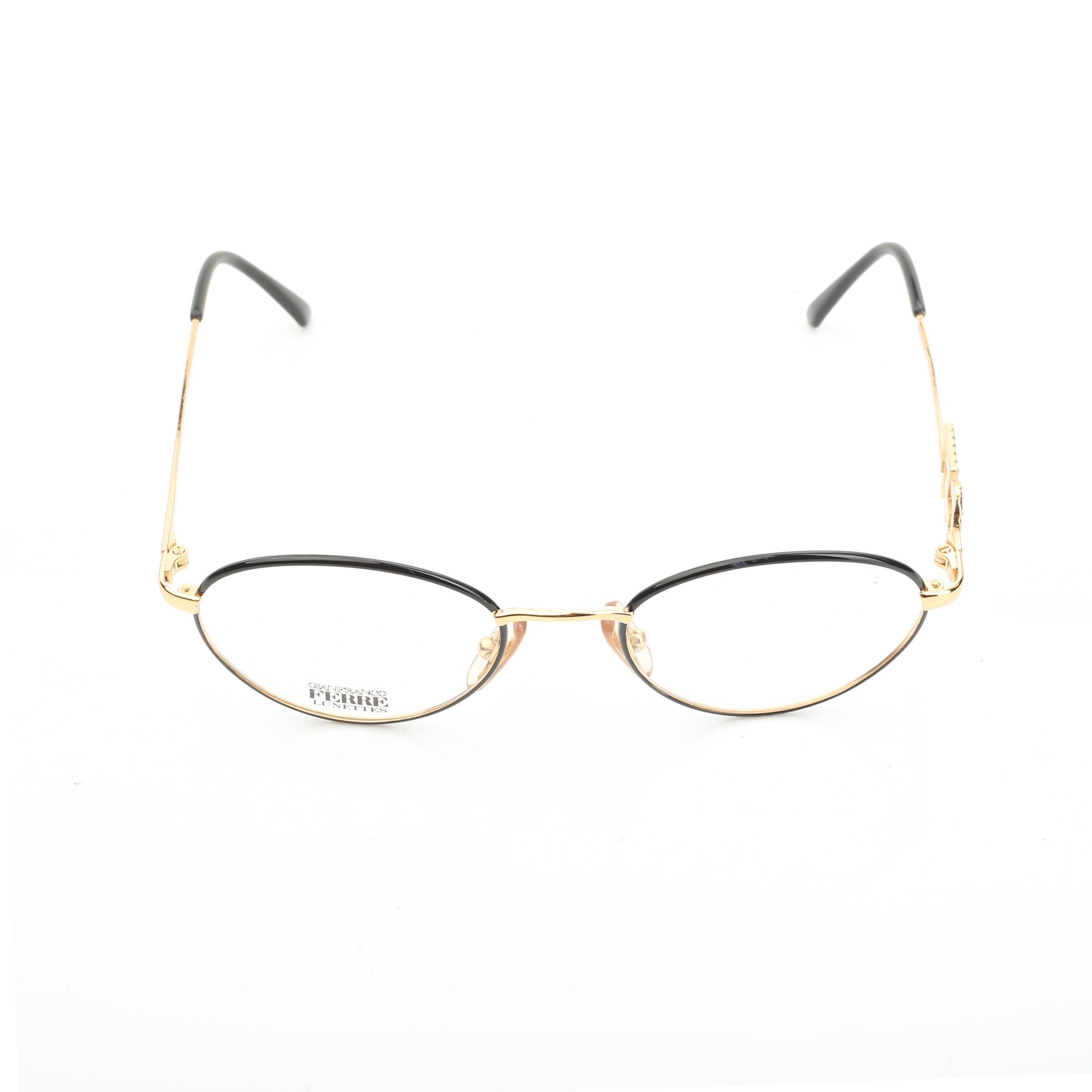 Gianfranco Ferre Gianfranco Ferre '90s Crystal Signature Gold Oval Glasses Size ONE SIZE - 3 Thumbnail