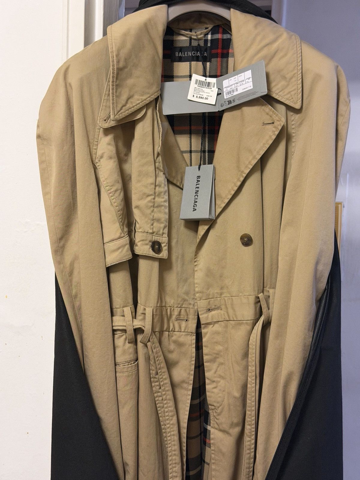 Balenciaga BALENCIAGA Deconstructed Oversized Long Trench Coat NWT Size S / US 4 / IT 40 - 5 Thumbnail