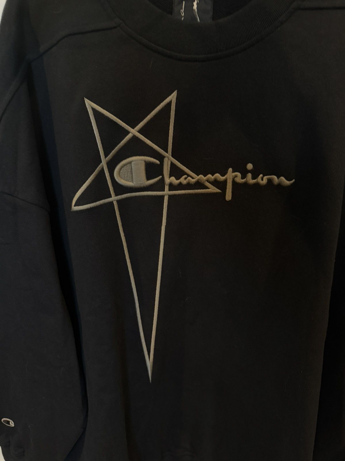 Champion × Rick Owens Rick Owens x Champion Jumbo Sweat Black Size US M / EU 48-50 / 2 - 2 Thumbnail