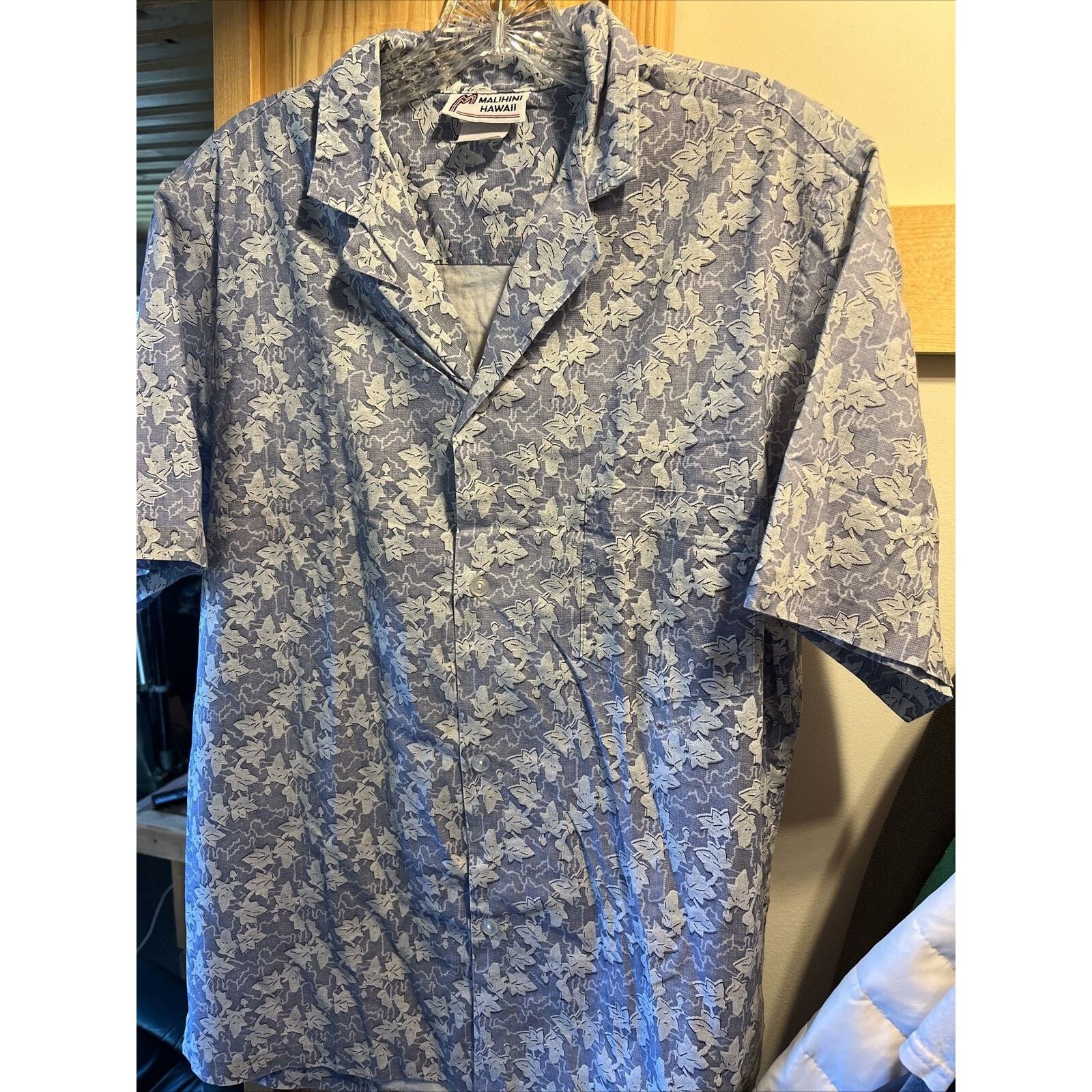 Other Malihini VTG Men’s L Blue Gray Floral Cotton Hawaiian Shirt Size US L / EU 52-54 / 3 - 6 Thumbnail