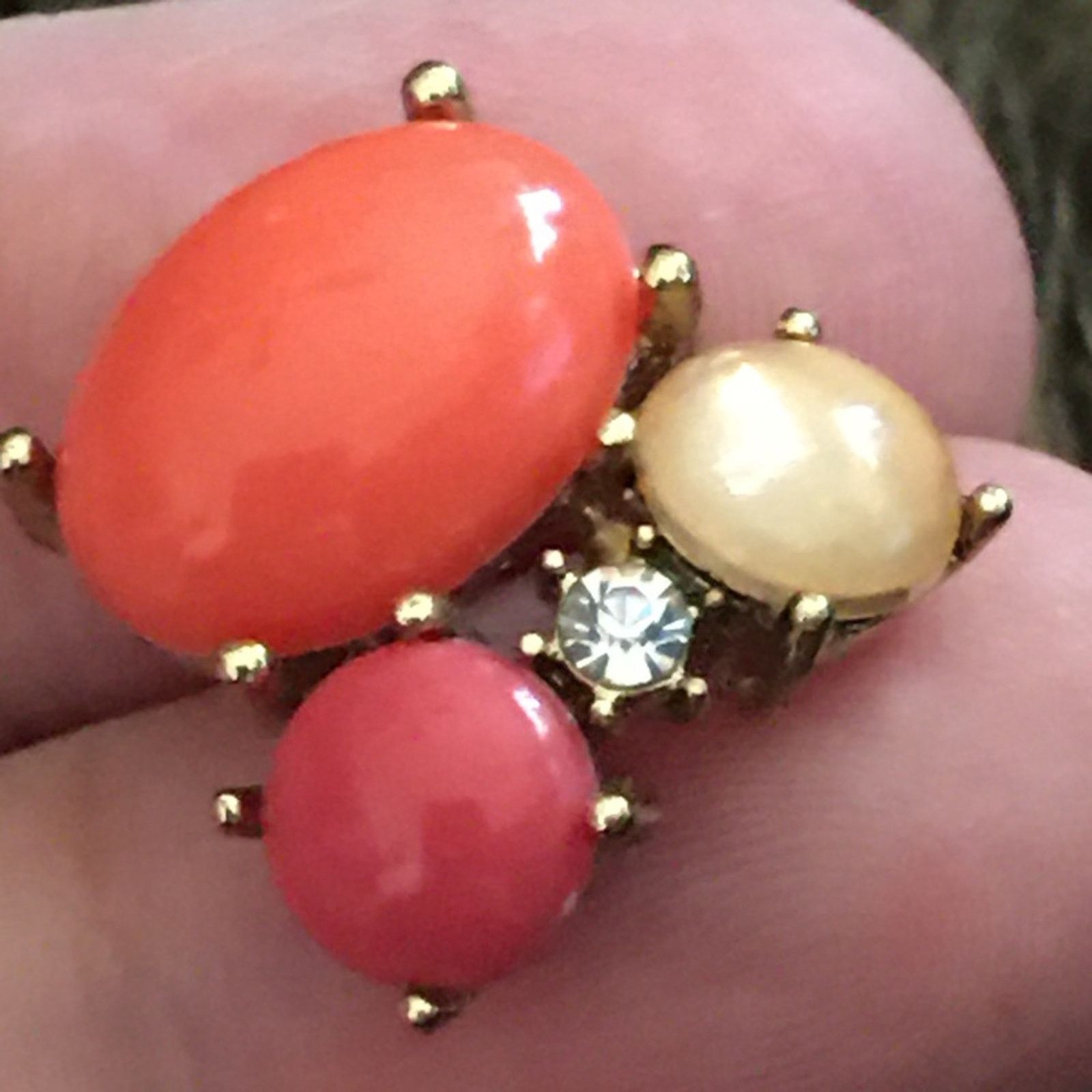 Vintage Vintage repurpose cabochon glass pierced earrings Size ONE SIZE - 5 Thumbnail