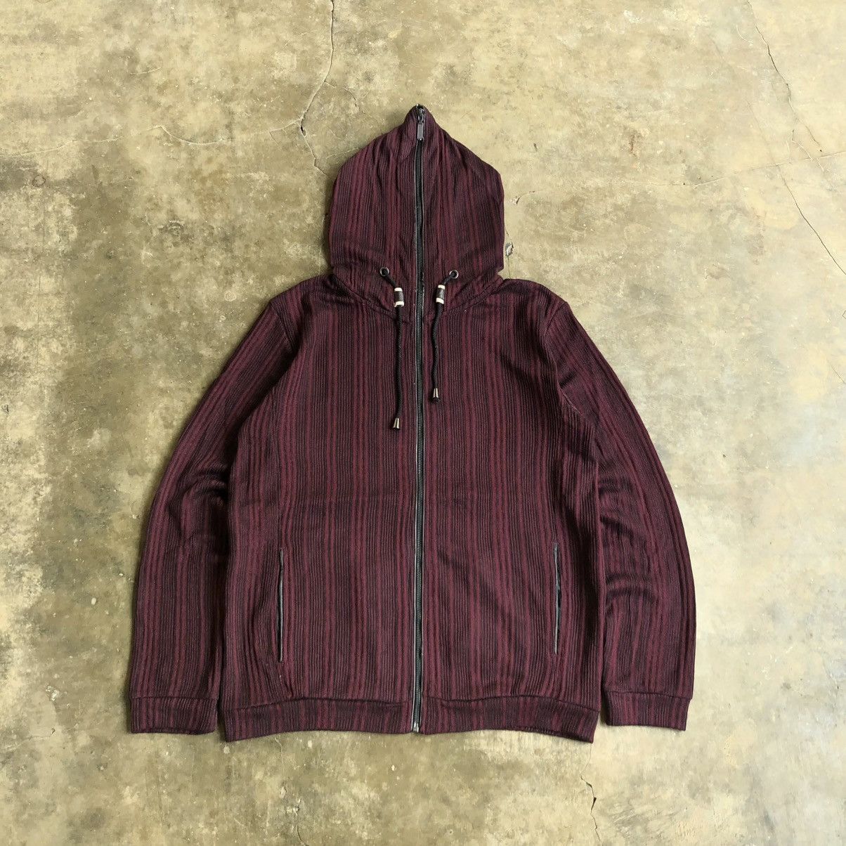 Japanese Brand 2000s Sterny Cord Full Zipper Hoodie Bape Style Red Maroon Size US M / EU 48-50 / 2 - 1 Thumbnail