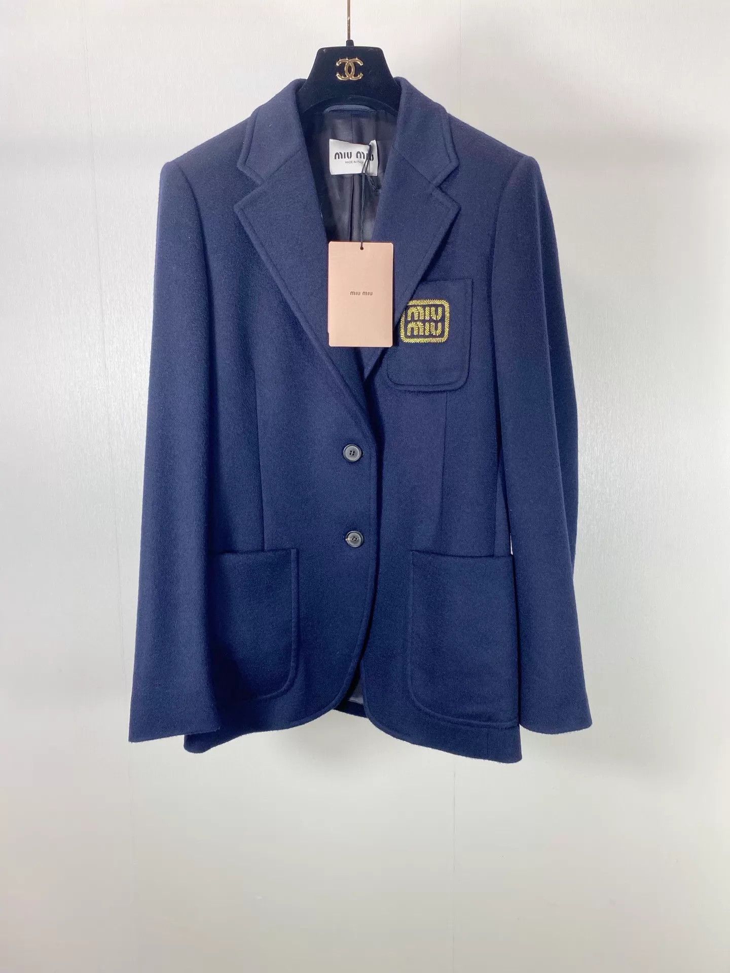 Miu Miu MIU MIU Logo Blazer Women's 38 New With Tags Size XS / US 0-2 / IT 36-38 - 1 Thumbnail