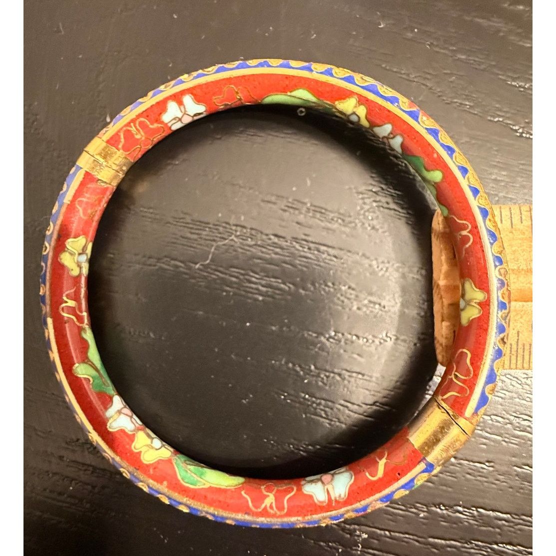 Other Vintage Cloisonné Hinged Bangle Bracelet Size ONE SIZE - 11 Thumbnail