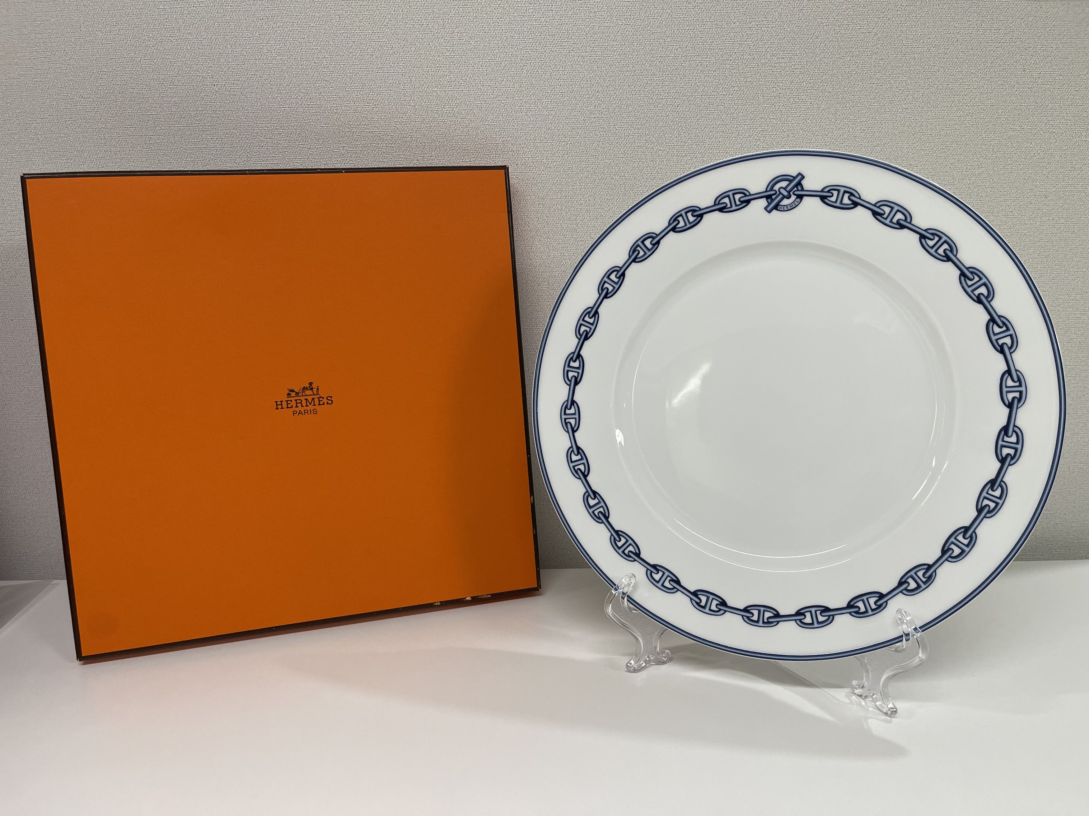 Hermes Chaine D'Ancre Blue Plate 1P