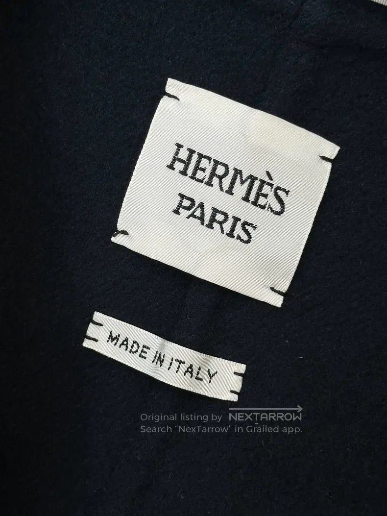 Hermes Hermes Navy blue silver button cashmere overcoat Size XXS / US 00 / IT 34 - 3 Thumbnail