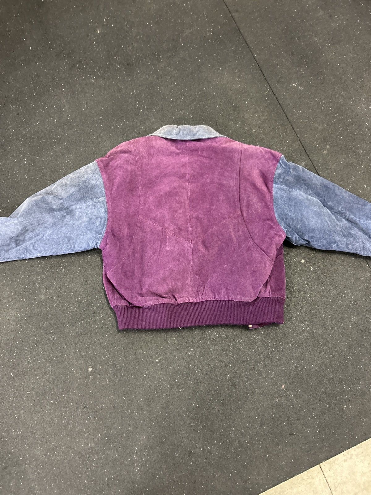 Adventure Bound Adventure Bound Purple and Blue Leather Bomber Jacket Size S / US 4 / IT 40 - 5 Thumbnail