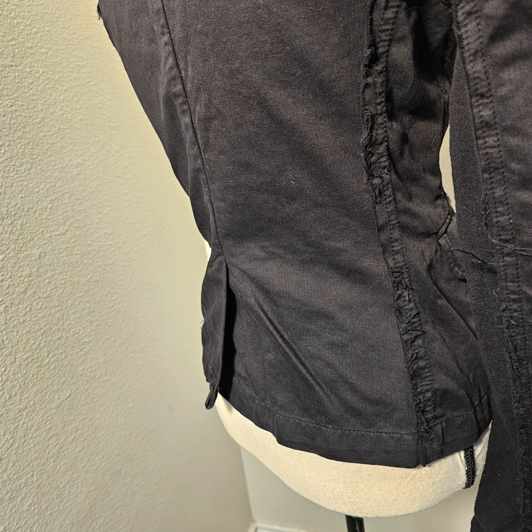 Juicy Couture Juicy Couture Jeans Women's Black Jacket Size S Cotton Bottom Sleeve Fleece Size 28" / US 6 / IT 42 - 6 Thumbnail