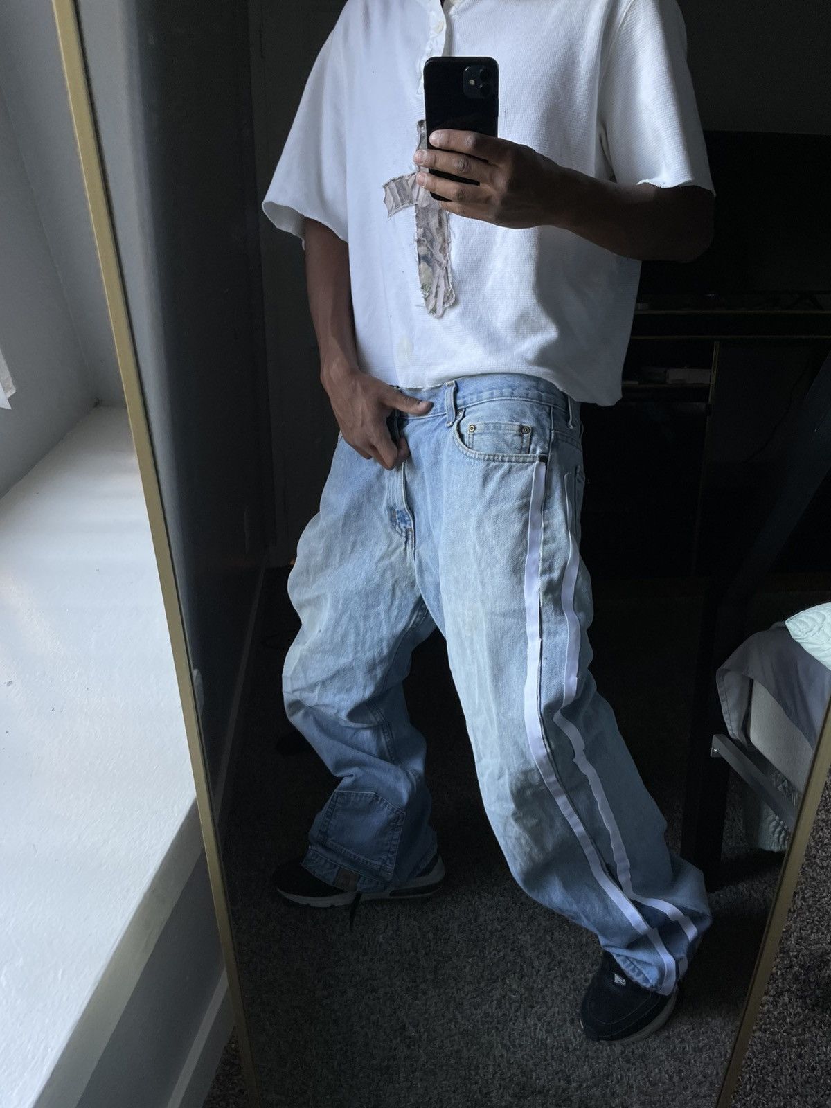 Levi's Famous Kustom made “striped jeans” by millionapparels Size US 34 / EU 50 - 1 Thumbnail