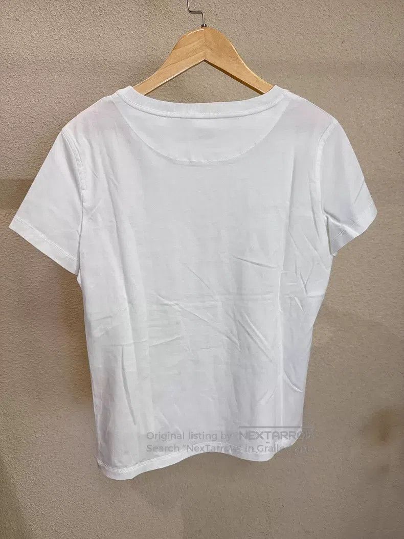 Hermes Hermes White Embroidered Pocket Short Sleeve T-Shirt Size XS / US 0-2 / IT 36-38 - 2 Thumbnail