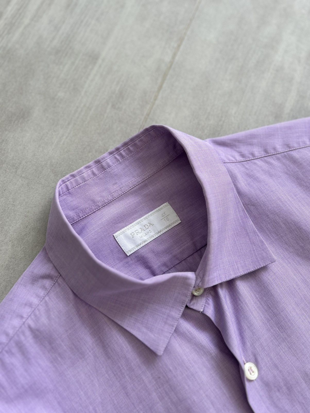 Prada Prada Milano Cotton Dress Shirt Size 41 / 16 Men’s Button Up Size US L / EU 52-54 / 3 - 8 Thumbnail