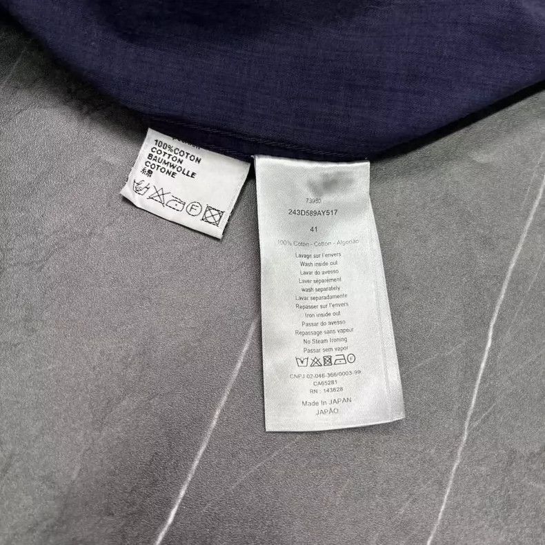 Dior Dior Navy Blue Logo Short Sleeve Shirt-2505 Size US M / EU 48-50 / 2 - 7 Thumbnail