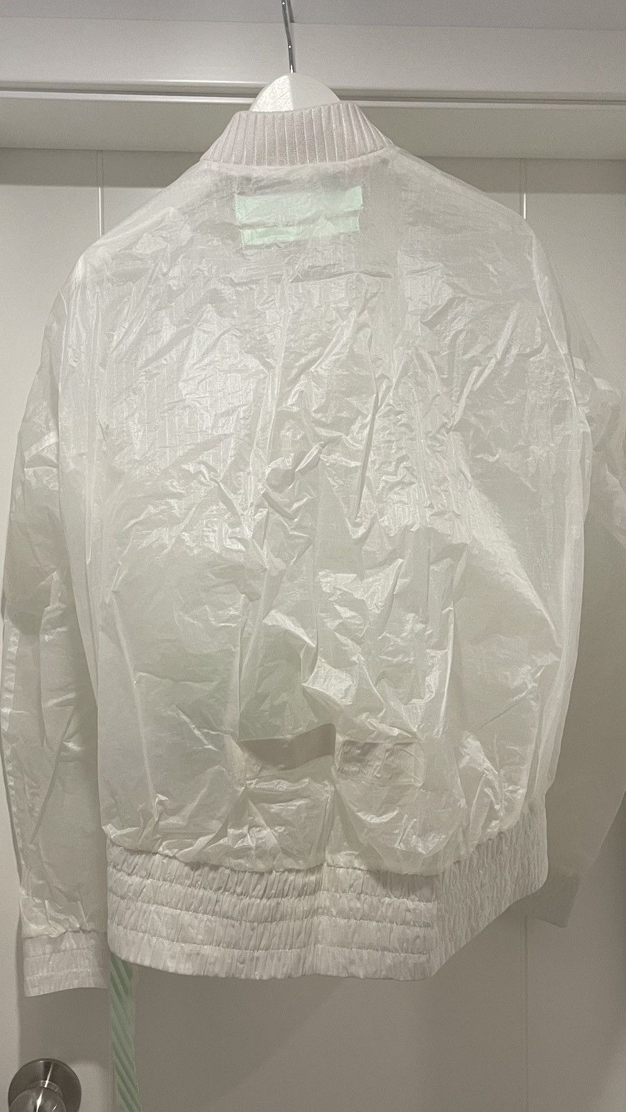 Off white clear jacket deals