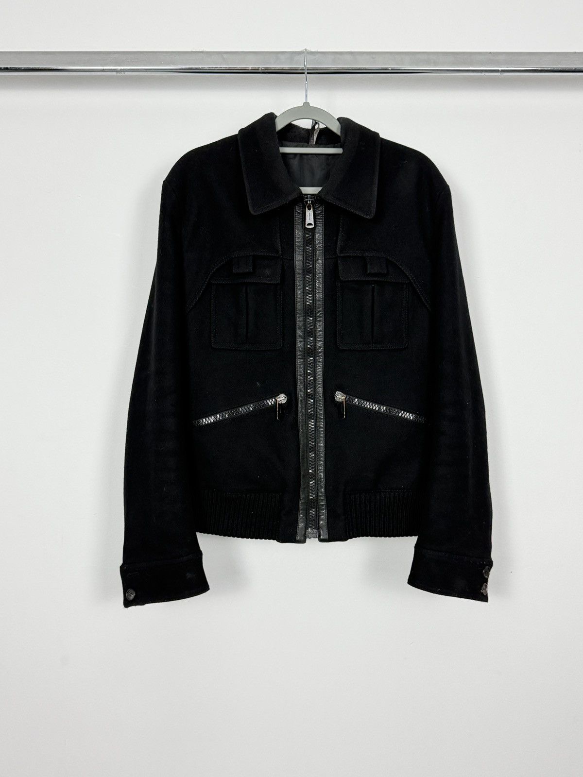 Dior × Hedi Slimane Dior Homme A2 Pilot Wool Bomber Jacket AW06