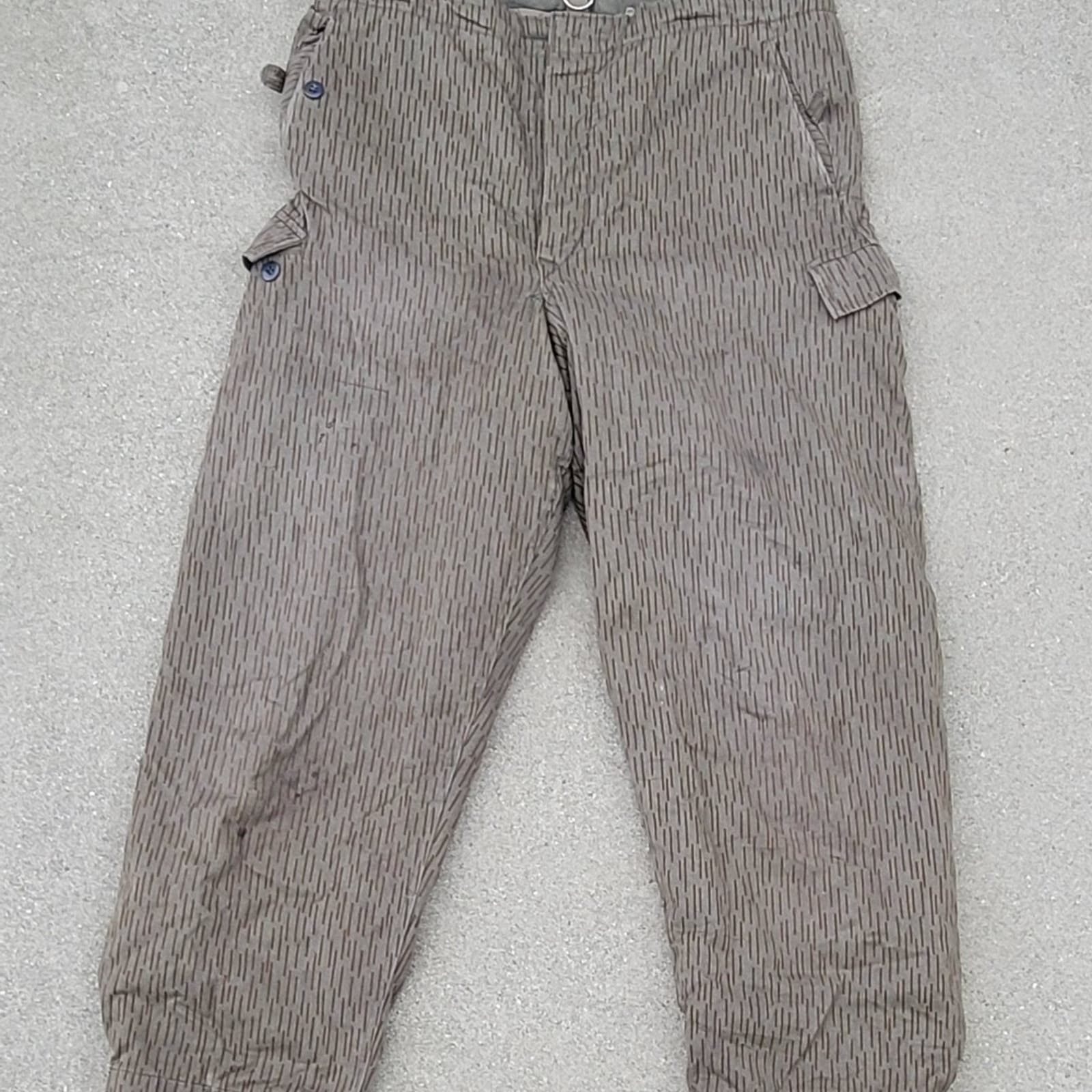 Vtg East German Military Camo Cargo Pants