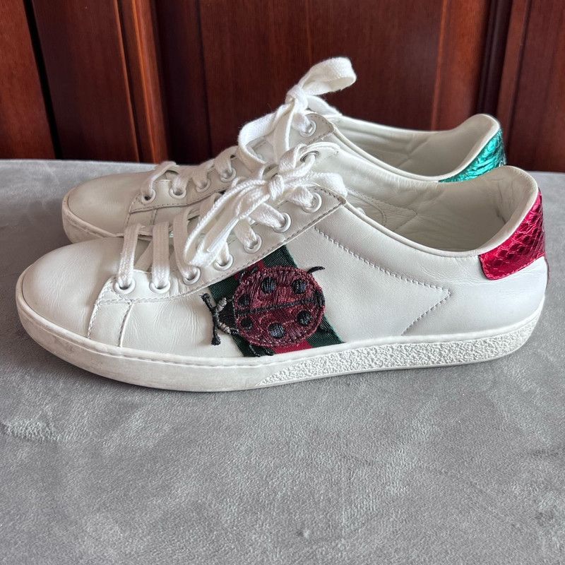 Gucci ACE Leather Ladybug Sneakers for Women 0079