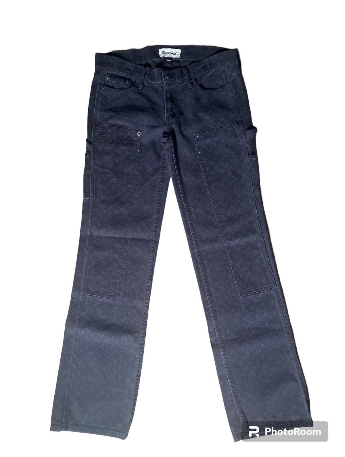 Billy Hill Billy Hill Diamond Plate Double Knee Carpenter Denim Jeans Size US 29 - 1 Thumbnail