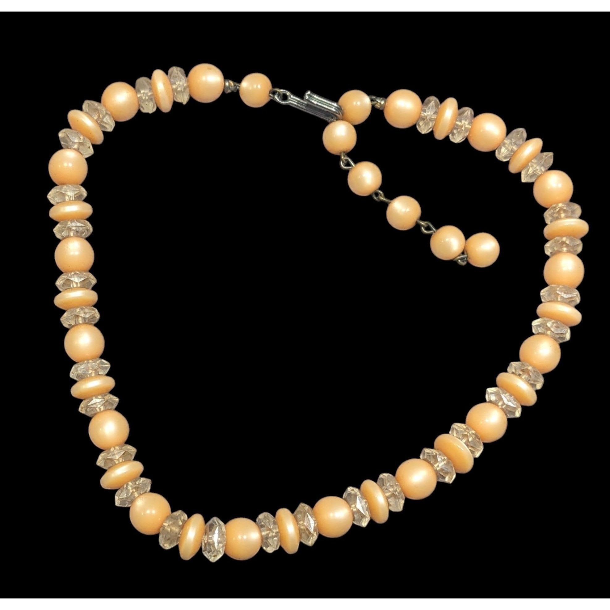 Other Vintage Orange Moonglow Lucite Beaded Necklace Size ONE SIZE - 2 Thumbnail