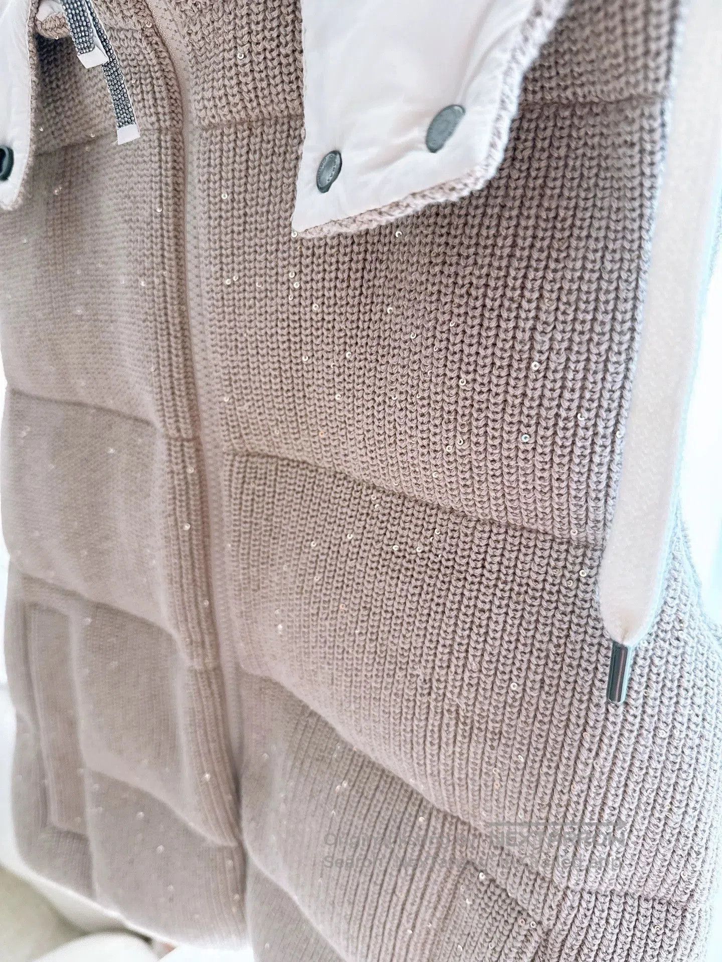 Brunello Cucinelli Brunello Cucinelli Sequin Knit Down Vest. Size US S / EU 44-46 / 1 - 3 Thumbnail