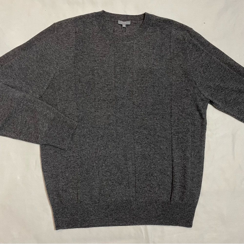 Other NWT New KIER & J Shadow Stripe Crewneck Wool Blend Grey Swe Size US XL / EU 56 / 4 - 3 Thumbnail