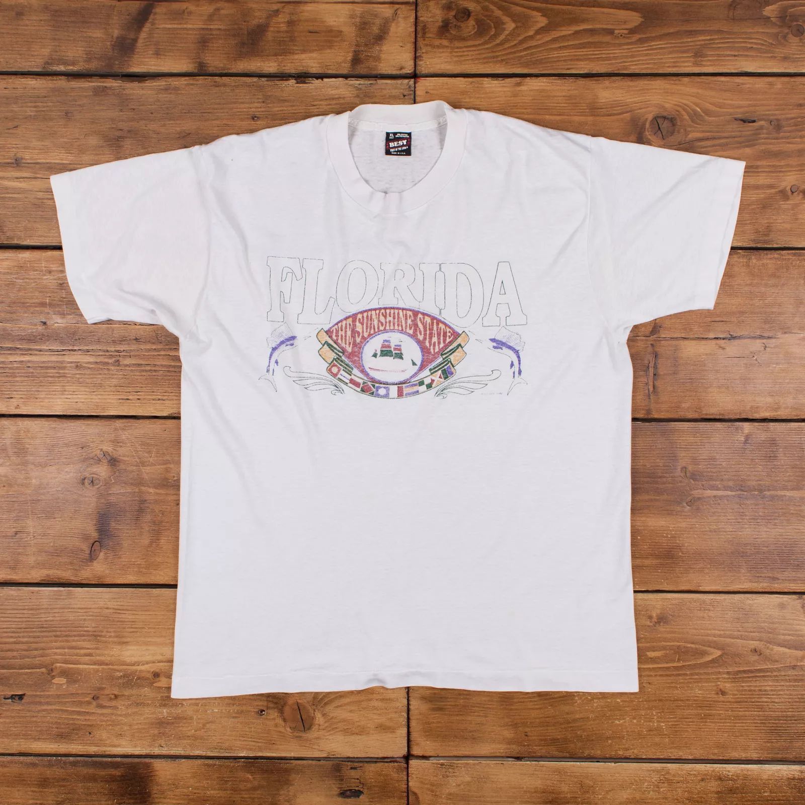 Fruit Of The Loom Vintage Fruit of the Loom Single Stitch T Shirt Graphic Size US XL / EU 56 / 4 - 1 Thumbnail