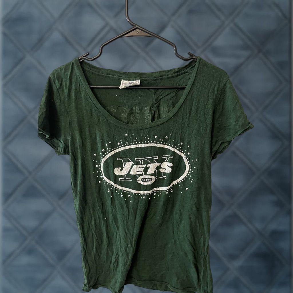 Vintage Victoria's Secret Pink NFL New York Jets Green Bling Short Sleeve T-Shirt Women M Football Casual Size M / US 6-8 / IT 42-44 - 1 Thumbnail