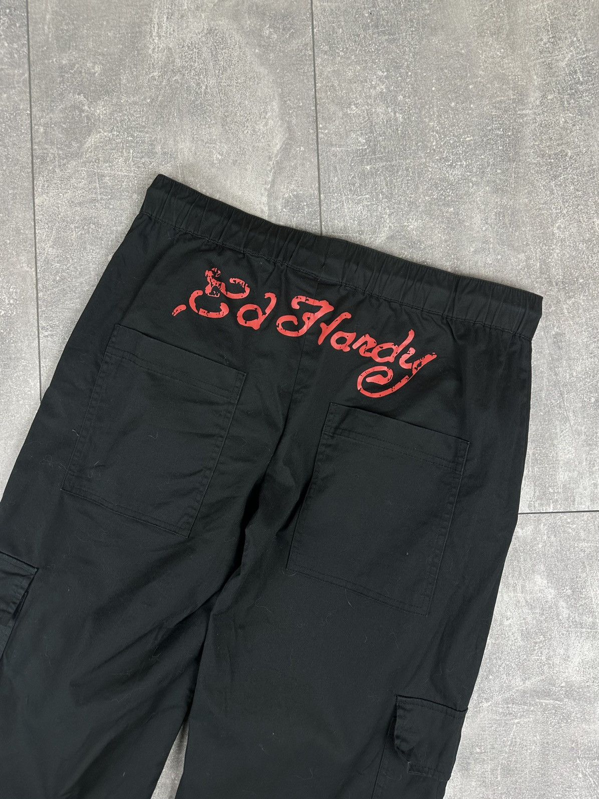 Ed Hardy Ed-Hardy Dragon Logo Baggy Parachute Pants Y2K Size US 30 / EU 46 - 4 Thumbnail