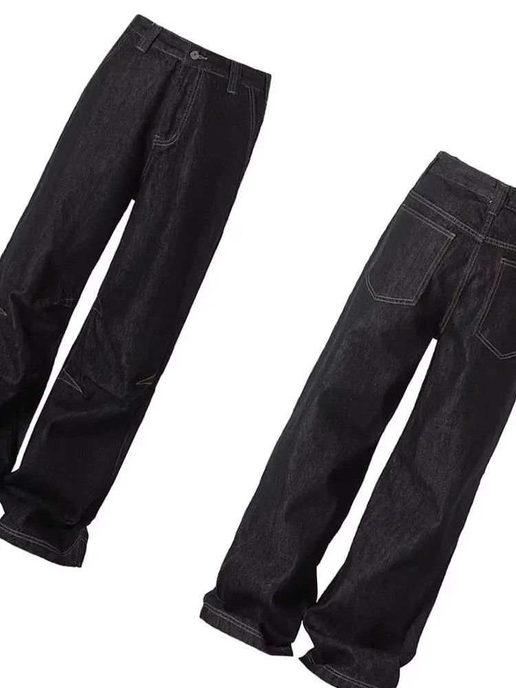 Designer × Japanese Brand Retro black street heavy baggy jeans Size US 32 / EU 48 - 5 Thumbnail