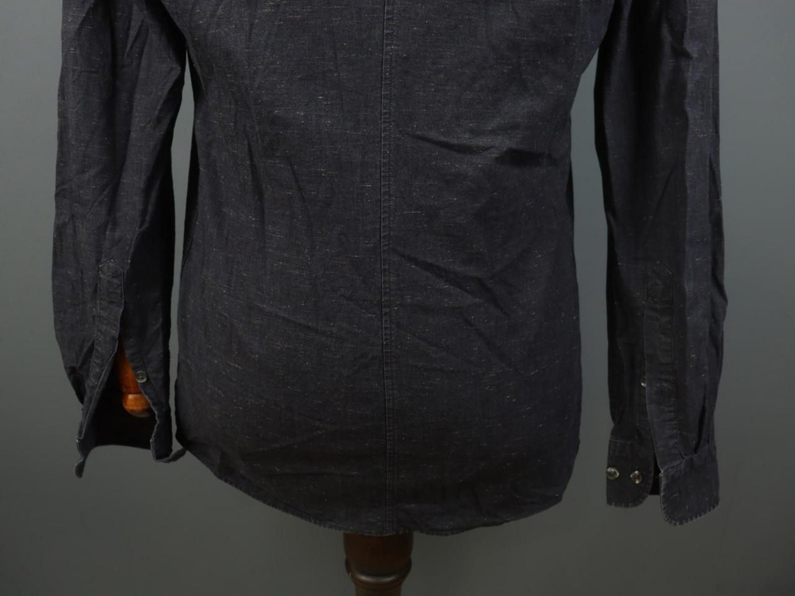 J.Lindeberg J.Lindeberg Black Cotton Collared Slim Fit Shirt Size S Size US S / EU 44-46 / 1 - 6 Thumbnail