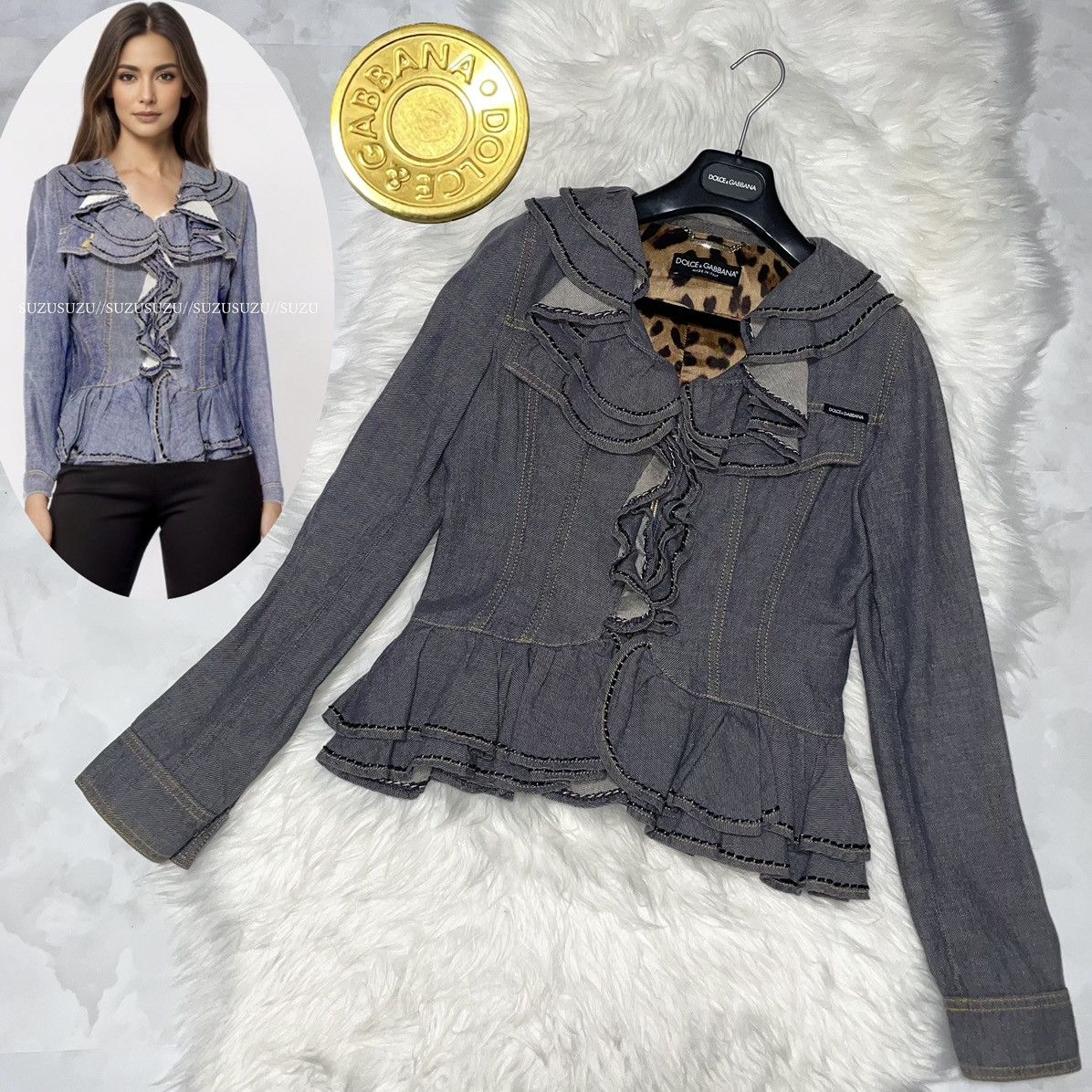 『ドルチェアンドガッバーナ』 (36) ジップアップジャケット グレー ドルチェアンドガッバーナ』 (36) ジップアップジャケット グレー