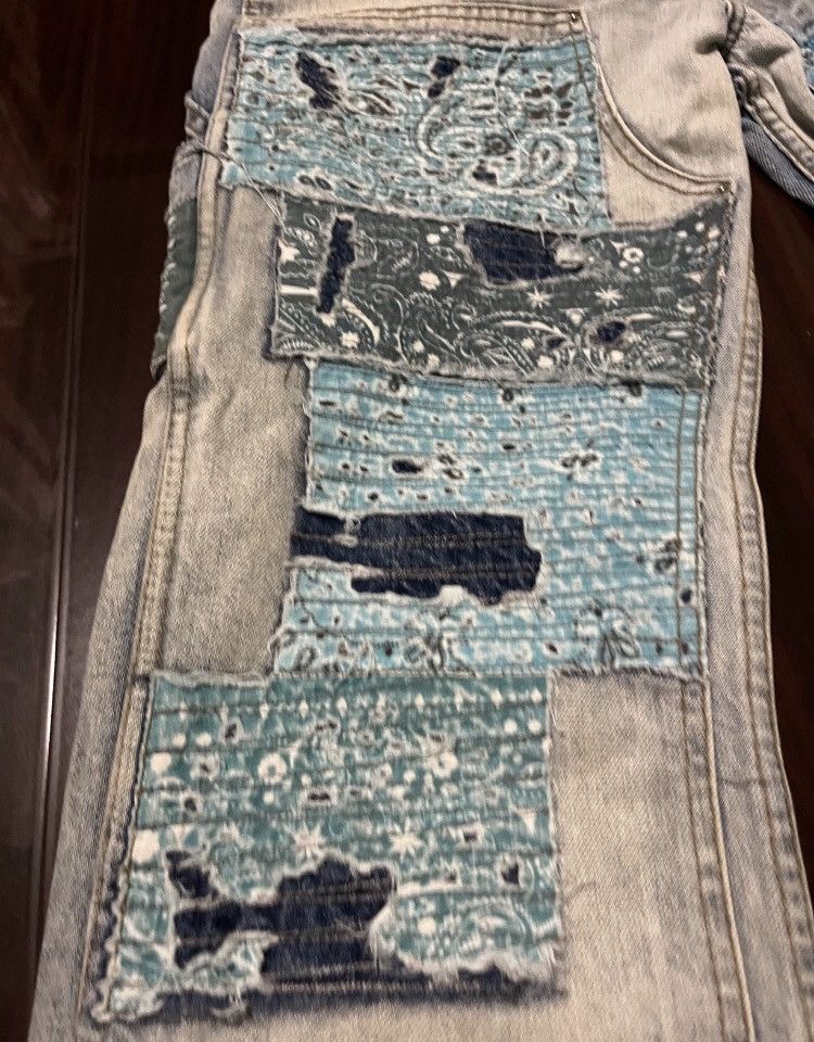 Amiri Amiri Splicing Patch Piercing Bull King Jeans 2412-Nextarrow Size US 30 / EU 46 - 5 Thumbnail