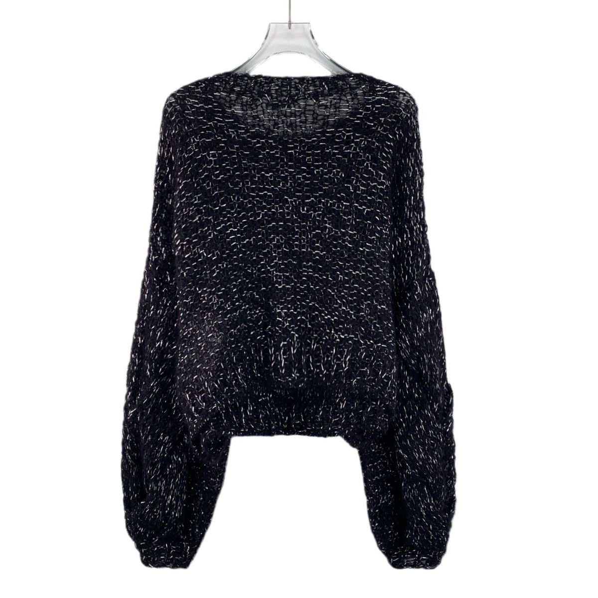 Loewe Loewe Black Mohair Crew Neck Long Sleeve Knit Sweater K26WX Size XS / US 0-2 / IT 36-38 - 2 Thumbnail