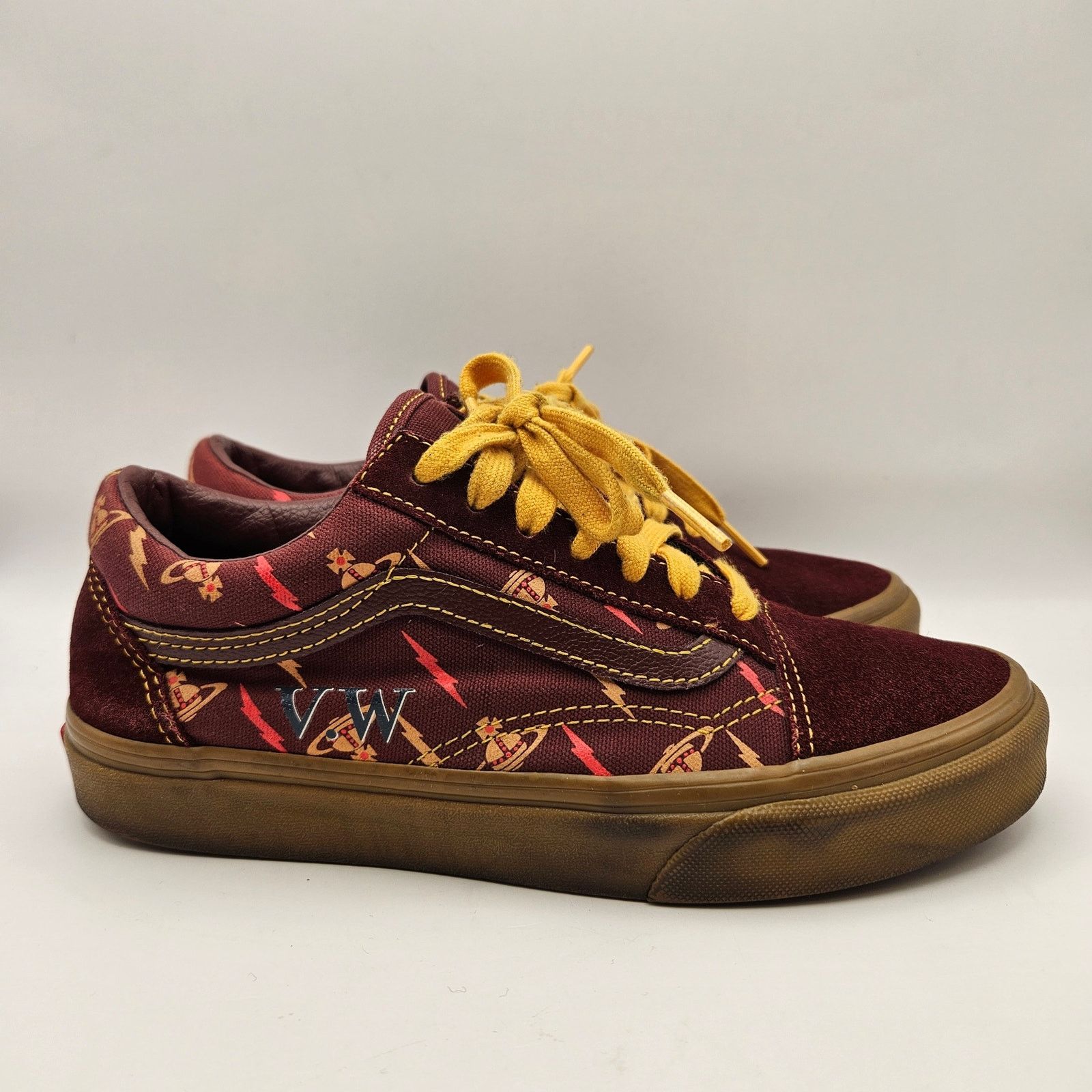 Vans VANS x VIVIENNE WESTWOOD WOMEN'S 7 OLD SKOOL MAROON LOW TOP Size US 7 / IT 37 - 4 Thumbnail