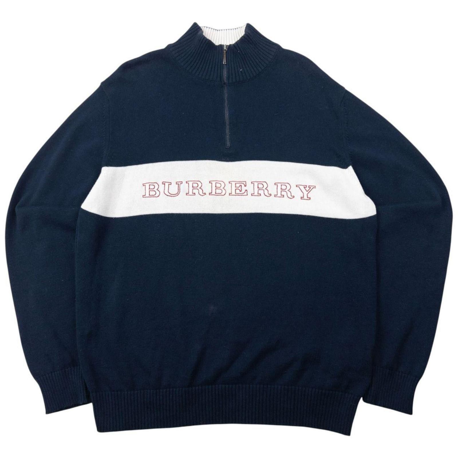 Burberry Vintage 2000s Burberry Embroidered Q Zip Jumper Size S Size US S / EU 44-46 / 1 - 1 Thumbnail