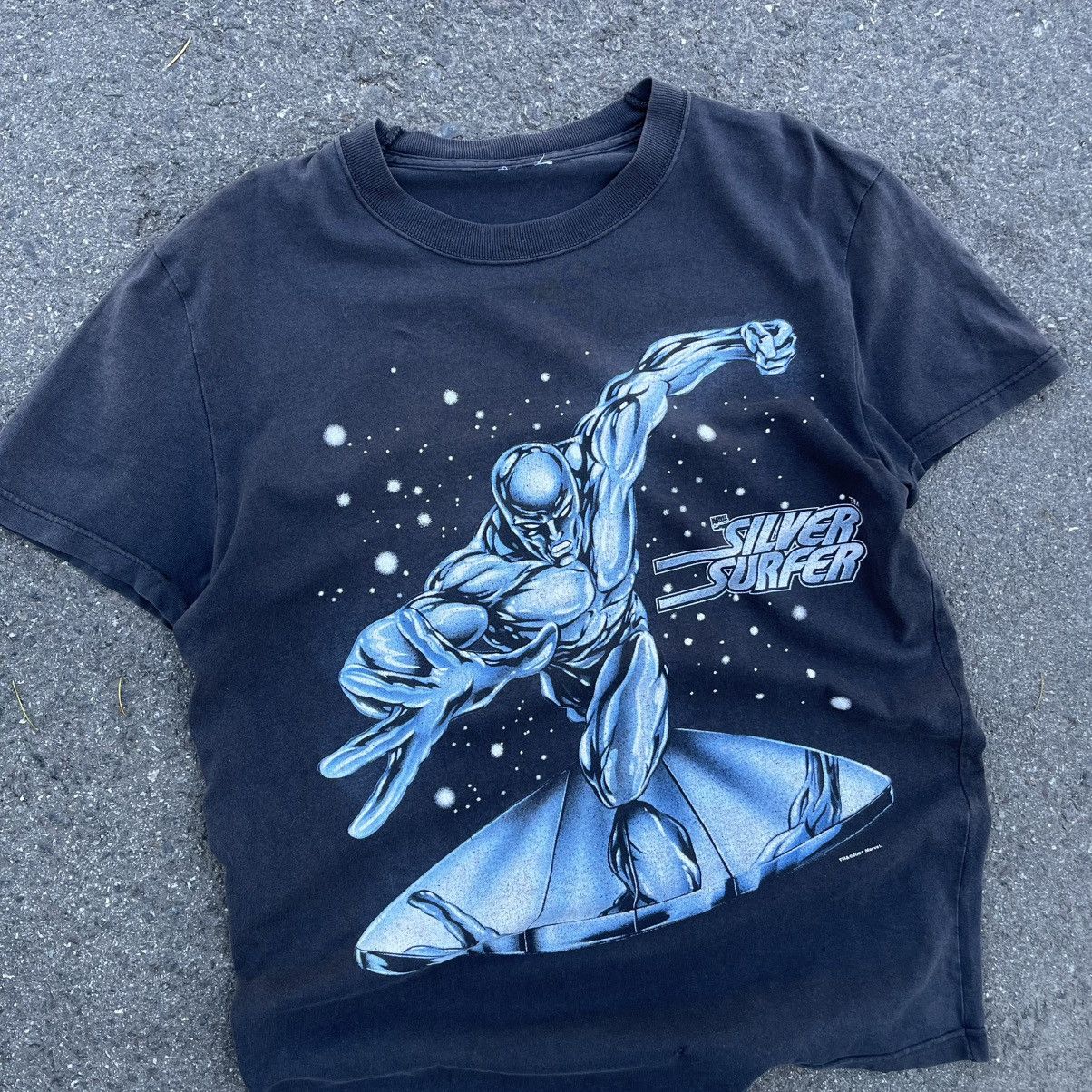 Marvel Comics VINTAGE 2001 SILVER SURFER WASHED TEE Size US L / EU 52-54 / 3 - 4 Thumbnail