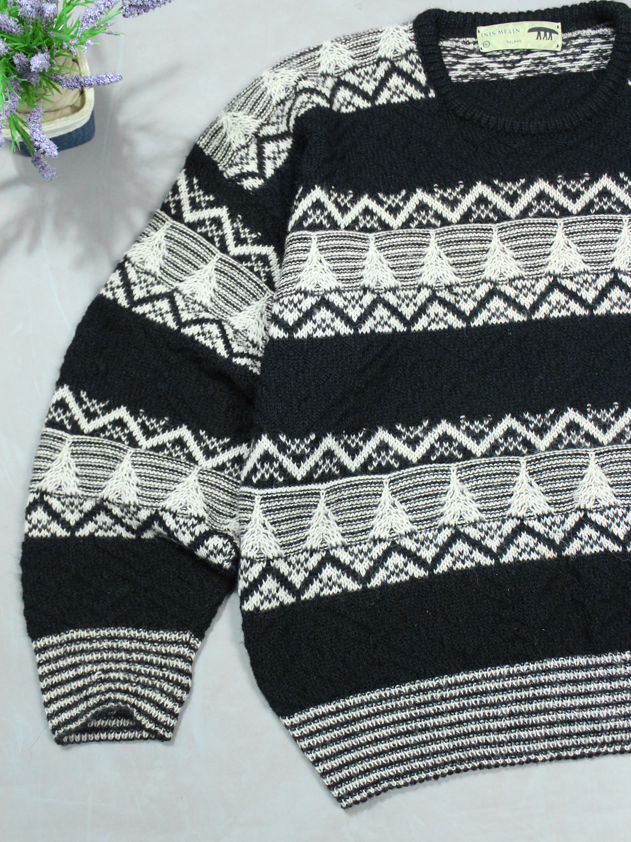 Inis Meain INIS MEAIN ALPACA WOOL KNIT SWEATER Size US L / EU 52-54 / 3 - 3 Thumbnail