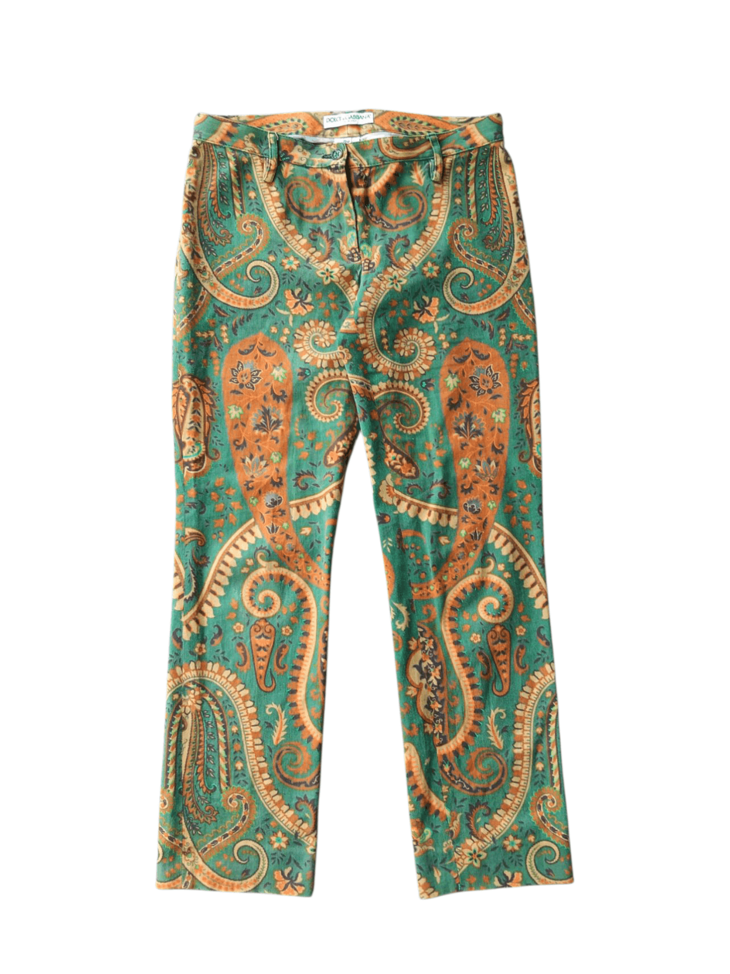 Dolce & Gabbana Dolce & gabbana paisley printed women pants Size 29" - 2 Thumbnail