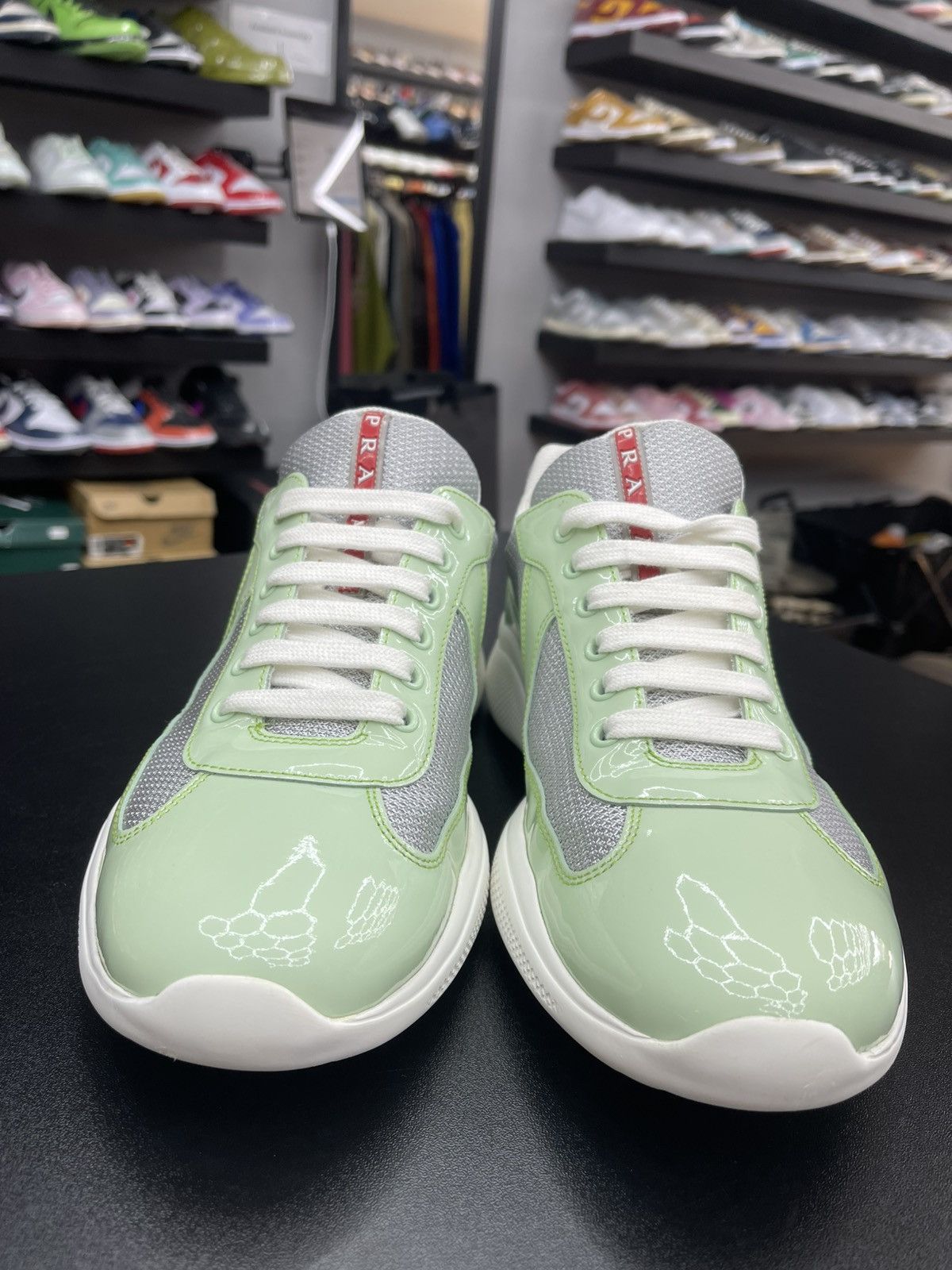 Prada Size 8.5/41.5EU - Prada Arena Low Tops Mint Size US 8.5 / EU 41-42 - 2 Thumbnail