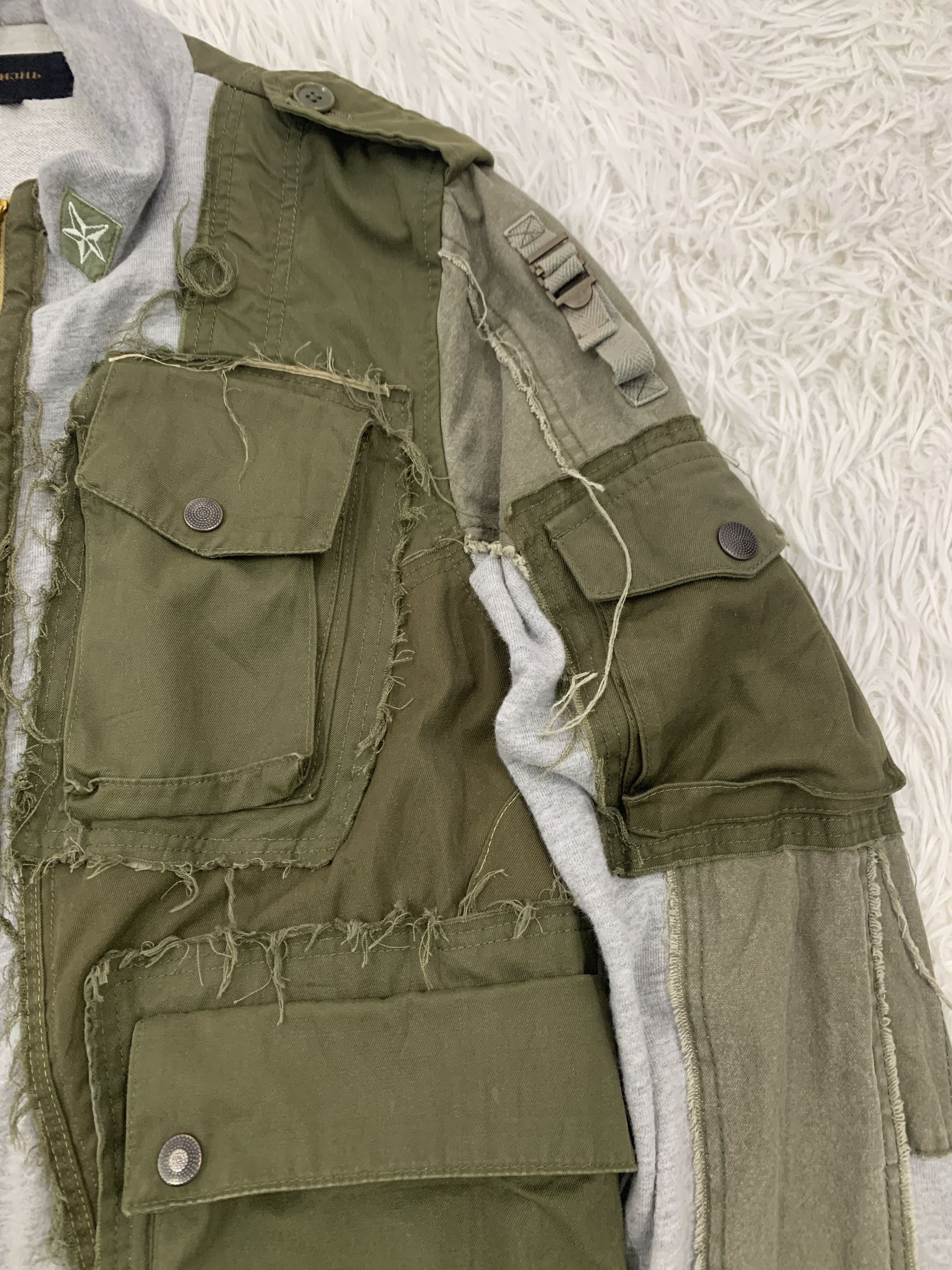 Japanese Brand Gepaeck Reconstructed Military Army Green Sweater Jacket Size US L / EU 52-54 / 3 - 8 Thumbnail