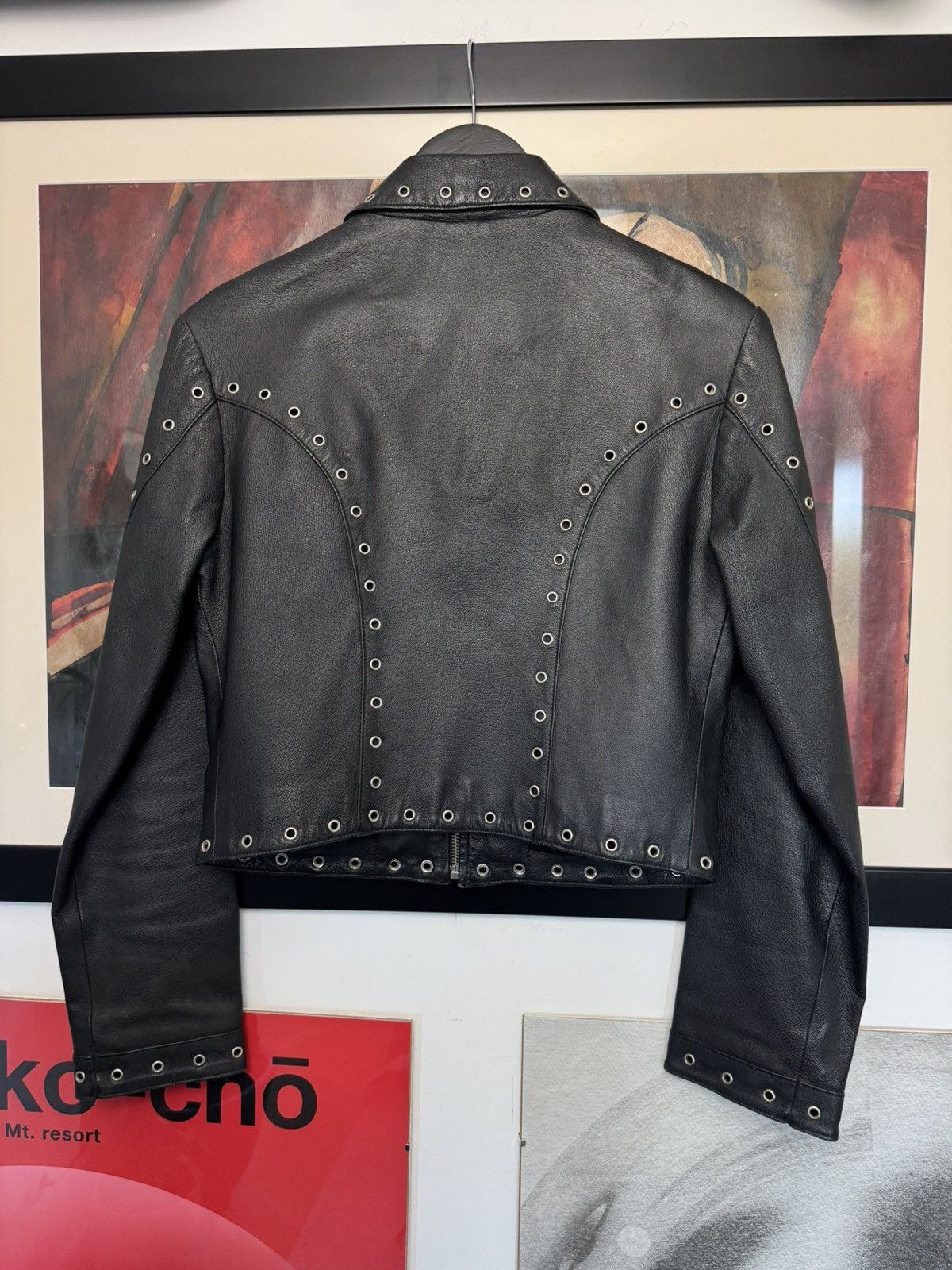 Vintage Vintage Black Studded Leather Jacket Punk Rock Women Rare Size M / US 6-8 / IT 42-44 - 2 Thumbnail