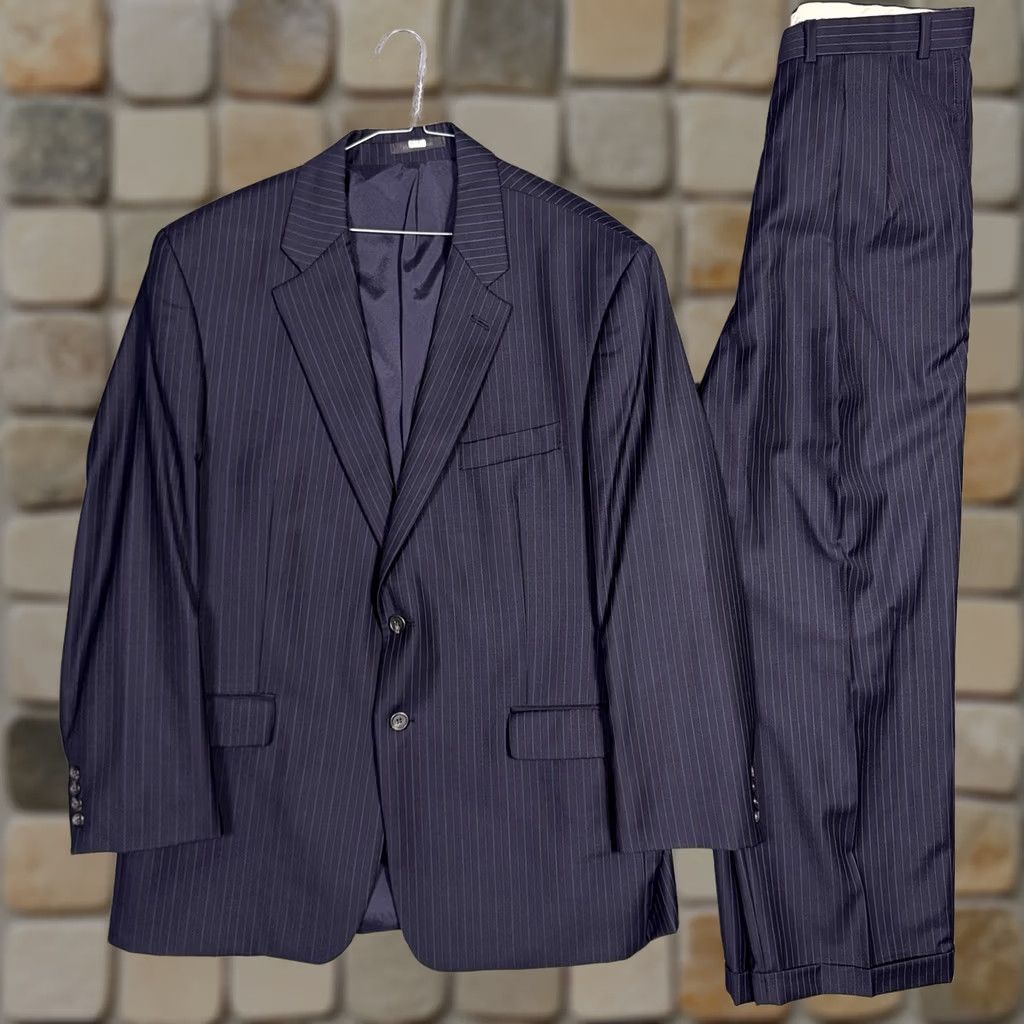 Ralph Lauren Ralph Lauren Mens Pinstripe Suit 46R 38x29 Set - Business Formal - 2 Piece Size 46R - 1 Thumbnail