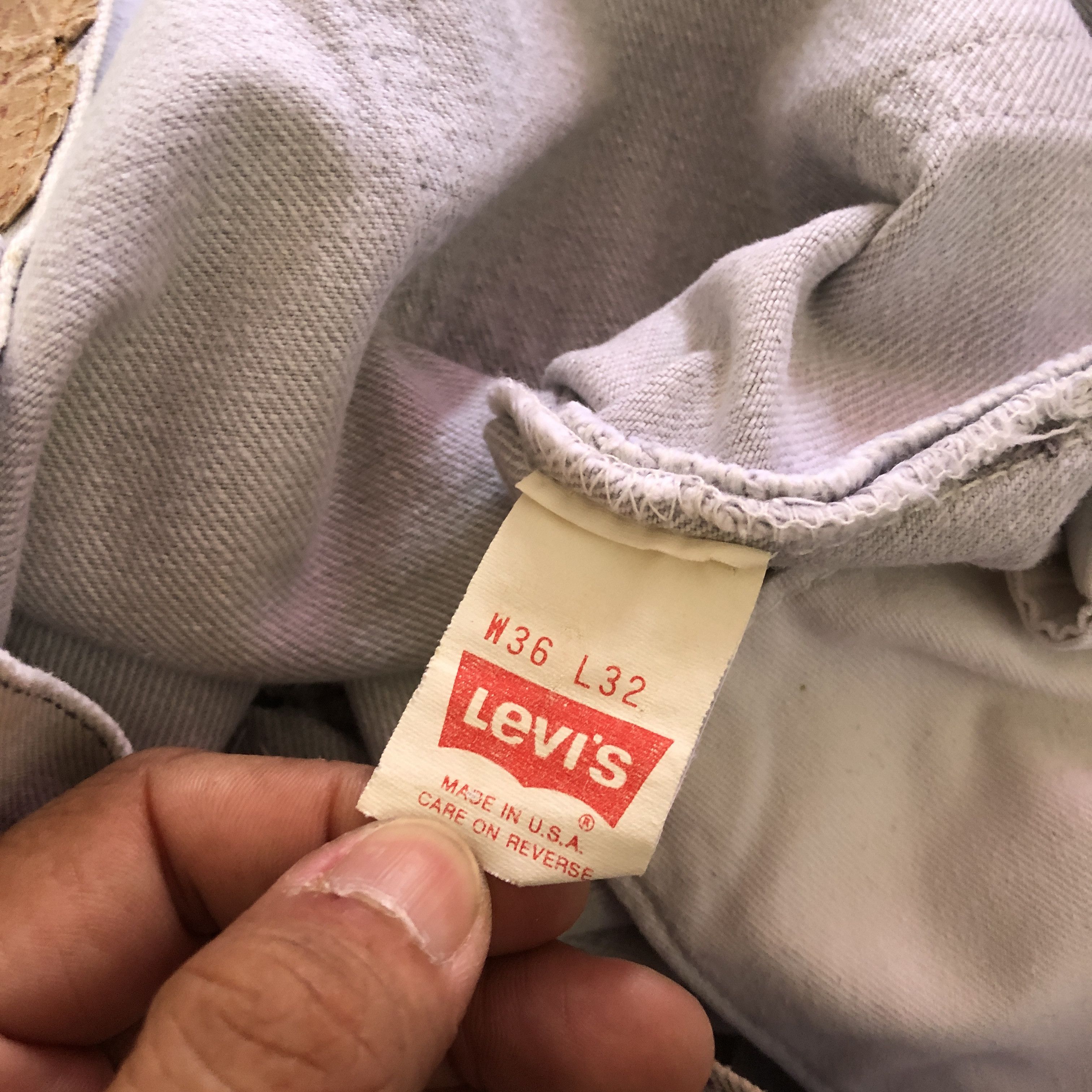 Levi's Vintage Levis 501 Gray Jeans Levi's Button Fly Faded Denim Size US 34 / EU 50 - 8 Thumbnail