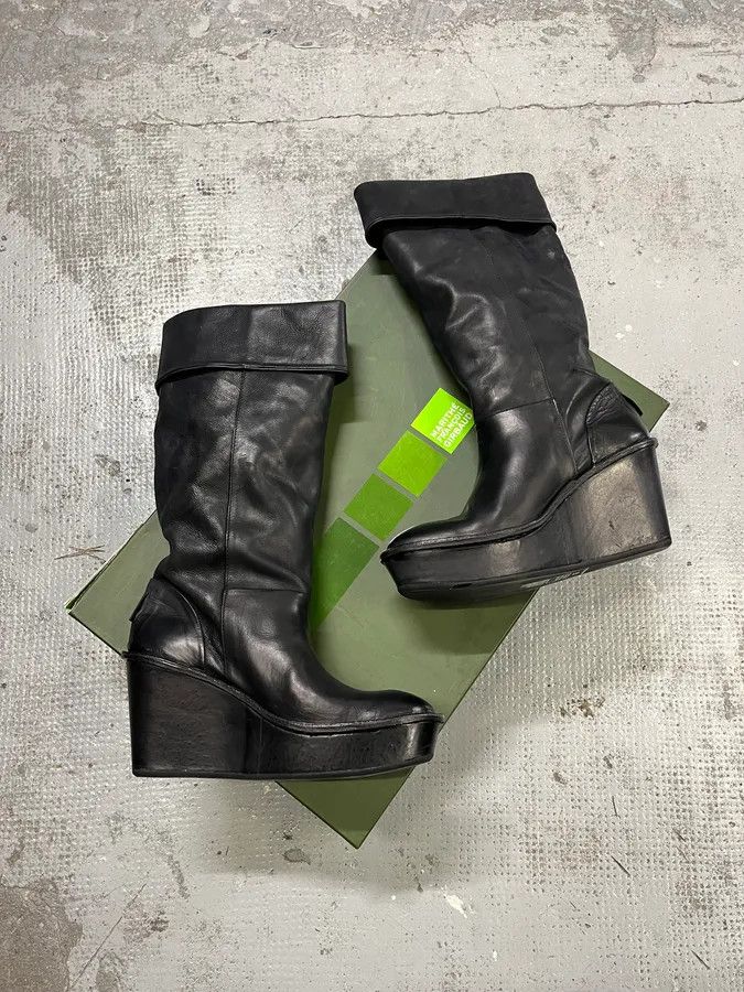 Marithé François Girbaud Edina Leather Black Boots