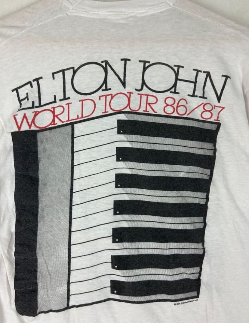 Band Tees × Vintage Vintage 80s Elton John World Tour 1986/87 / English Singer Size US M / EU 48-50 / 2 - 6 Thumbnail