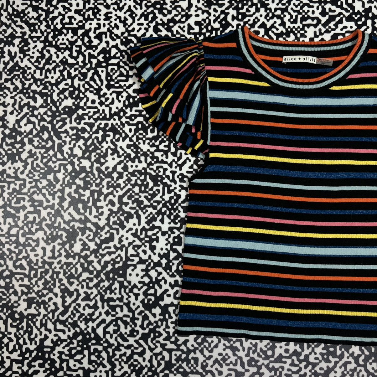Alice + Olivia Vintage Y2K Alice + Olivia Striped Retro Luxury Tank Top Size M / US 6-8 / IT 42-44 - 5 Thumbnail