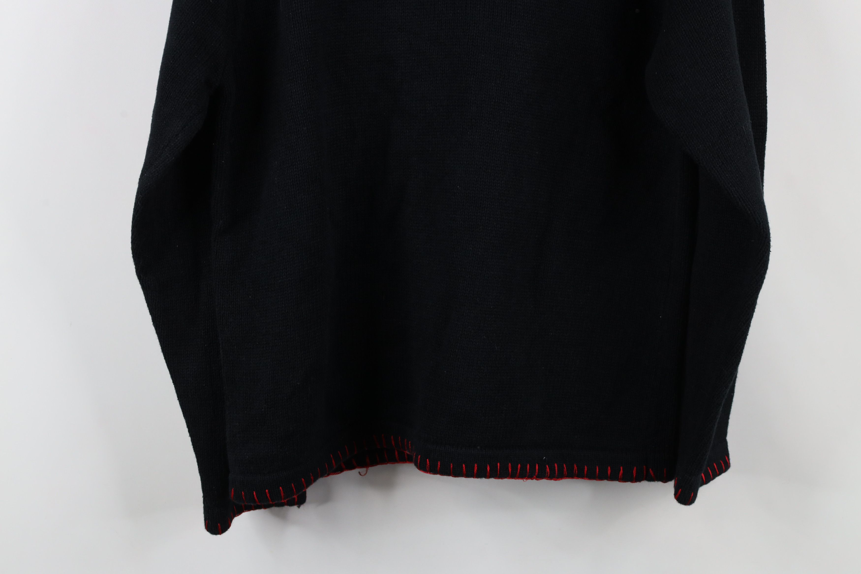 Vintage Vintage 90s Cat Kitten Stocking Beaded Knit Sweater Black Size S / US 4 / IT 40 - 15 Thumbnail