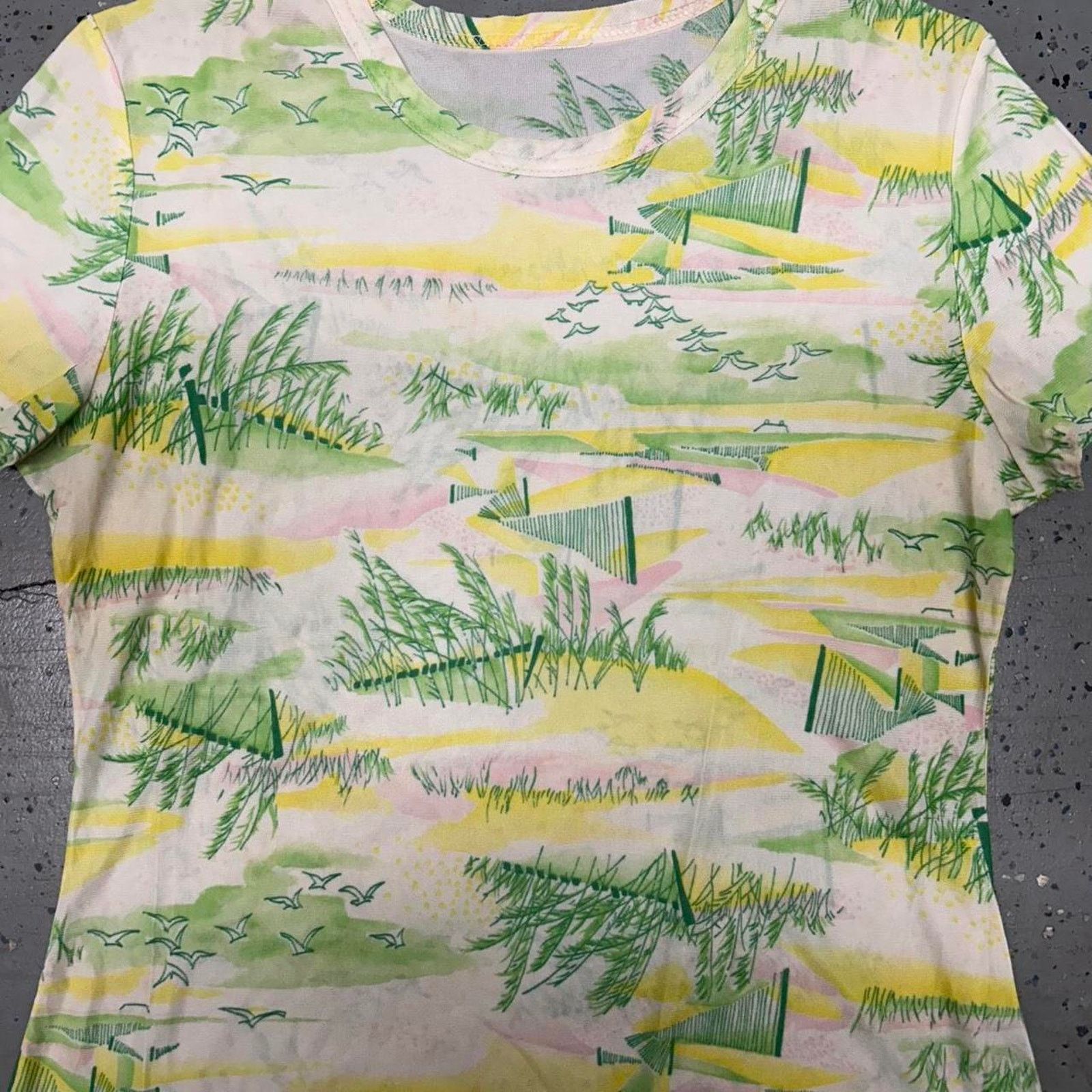 Other VTG 60s/70s Grass Field Art Deco/Souvenir T-shirt Size L / US 10 / IT 46 - 2 Thumbnail
