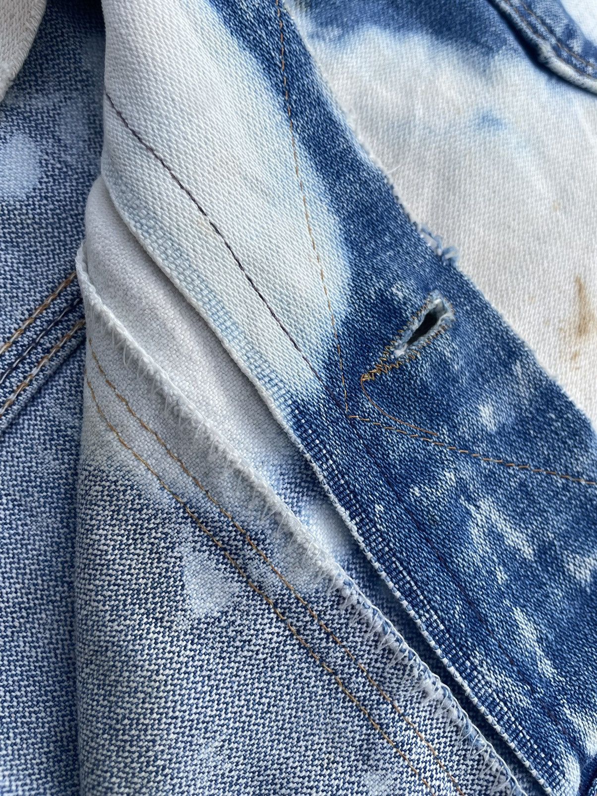 Vintage × Wrangler Wrangler Selvedge 70s/80s Destroy Sleeveless Spalsh Jacket Size US S / EU 44-46 / 1 - 14 Thumbnail