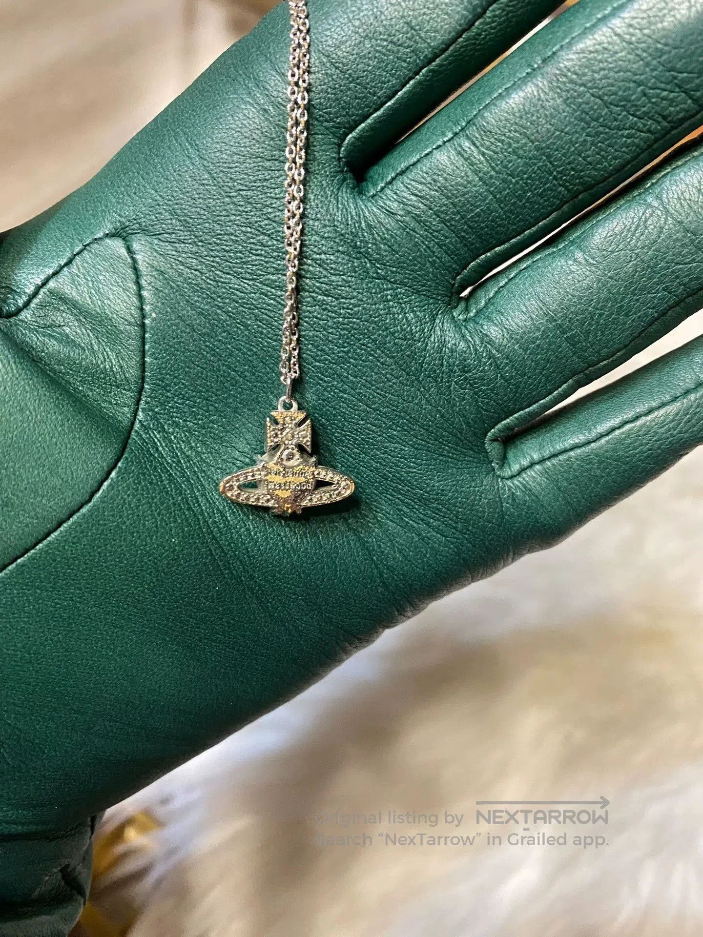 Vivienne Westwood Vivienne Westwood Silver Heart Saturn Necklace. Size ONE SIZE - 2 Thumbnail